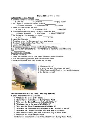 Thumbnail for The World From 1914 To 1945