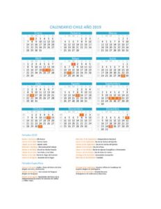 Calendario Chile 2019 thumbnail