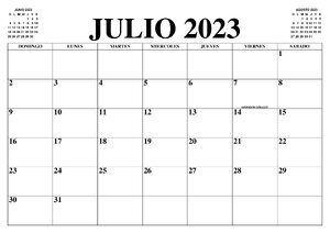 Calendario Mes De Julio 2023 thumbnail