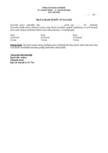 Isci Zarar Tespit Tutanak Ornegi thumbnail