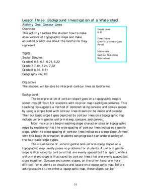 Thumbnail for Lesson Three: Background Investigation of a Watershed