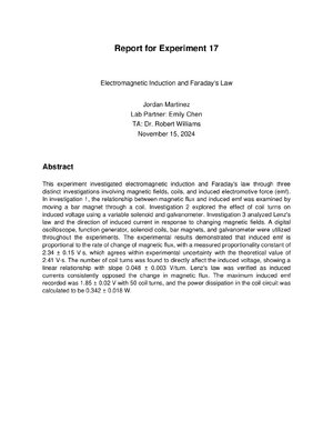 Thumbnail for Experiment 17 Lab Report: Antacid Analysis for CHEM 112