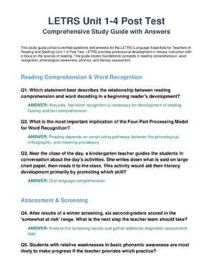 Thumbnail for LETRS Unit 1-4 Post Test