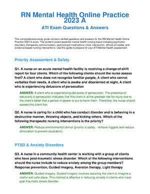 Thumbnail for RN Mental Health Online Practice 2023