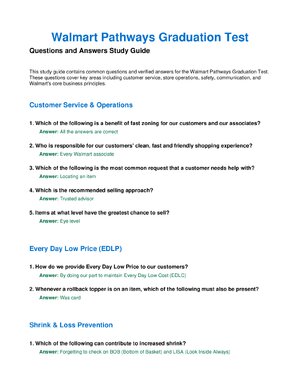 Thumbnail for Walmart Pathways Graduation Answers