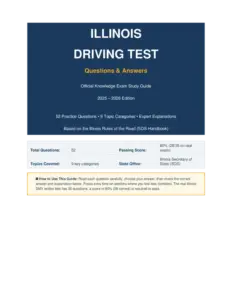 Illinois Driving Test Questions And Answers