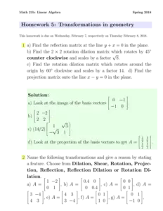 Unit Transformations Homework 5 Identifying Transformations Answer Key