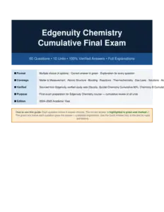 Edgenuity Chemistry Cumulative Final Exam