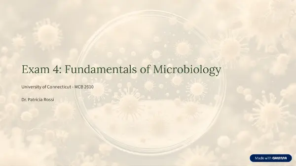 Exam 4 Fundamentals Of Microbiology