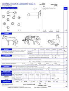 Montreal Cognitive Assessment (Moca ®) : Version 8.3 English