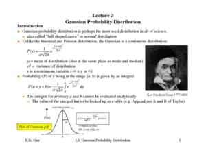Lecture 3 Gaussian Probability Distribution
