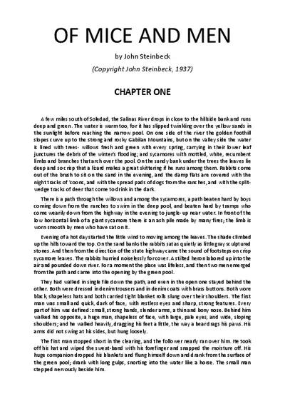 Of Mice Men Full Text