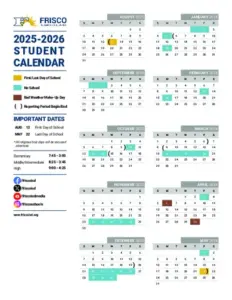 Frisco ISD Staff Calendar 2025-26