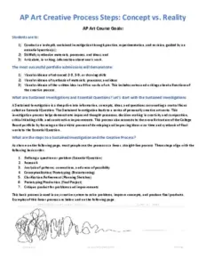 AP Art Creative Process Steps: Concept vs. Reality