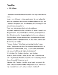 Coraline by Neil Gaiman: PDF Download