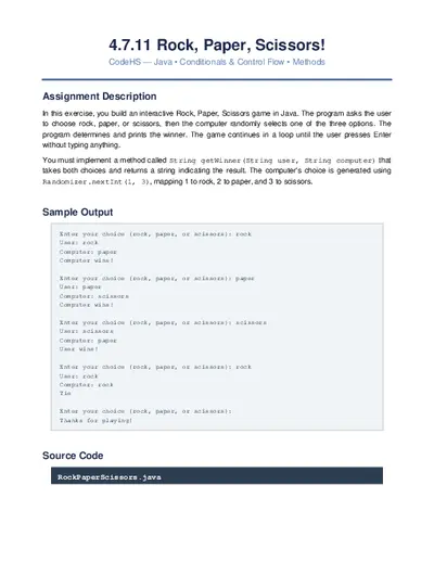 4.7.11 Rock Paper Scissors