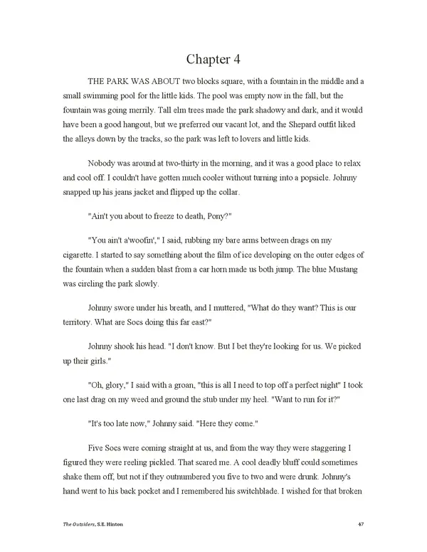The Outsiders Chapter no 4