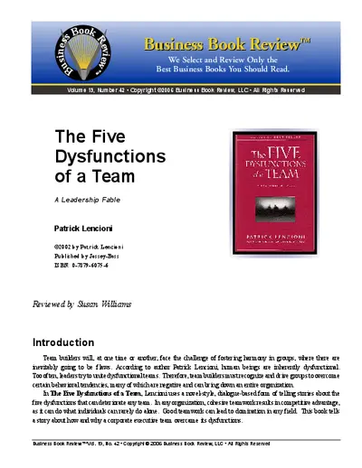 5 Dysfunctions Of A Team
