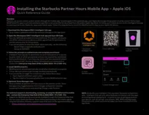 Starbucks Partner Hours – Mobile App – Quick Reference Guide