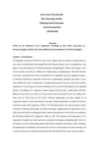 Augustine on Free Will and Grace