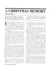 A Christmas Memory by Truman Capote