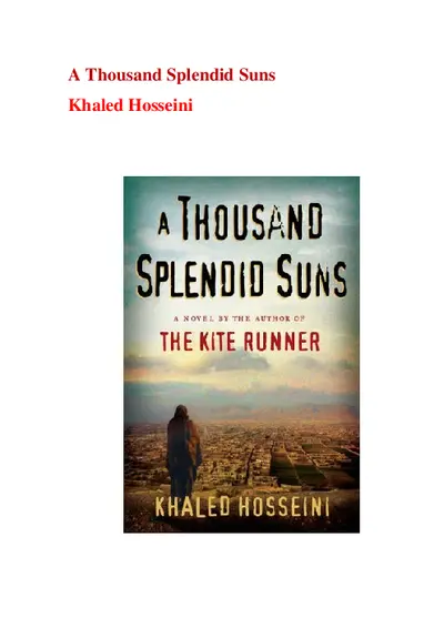 A Thousand Splendid Suns