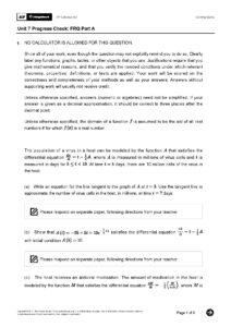 AP Calculus BC Unit 7 Progress Check FRQ Part A
