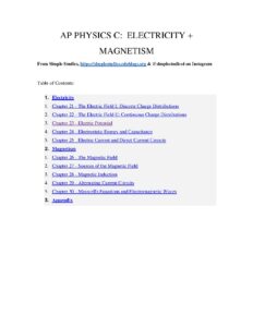 AP Physics C Electricity and Magnetism Study Guide