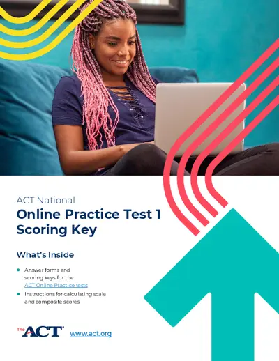 ACT National Online Practice Test 1 Scoring Key