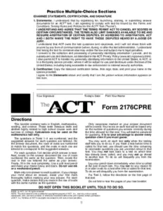 Preparing for the ACT Test 2023–2024