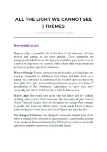 All The Light We Cannot See Themes