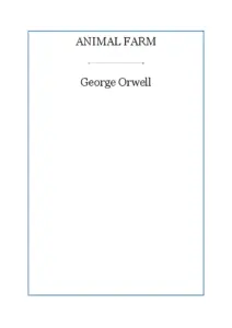Animal Farm George Orwell