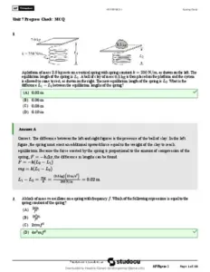 AP Physics Unit 7 Progress Check MSQs Answers