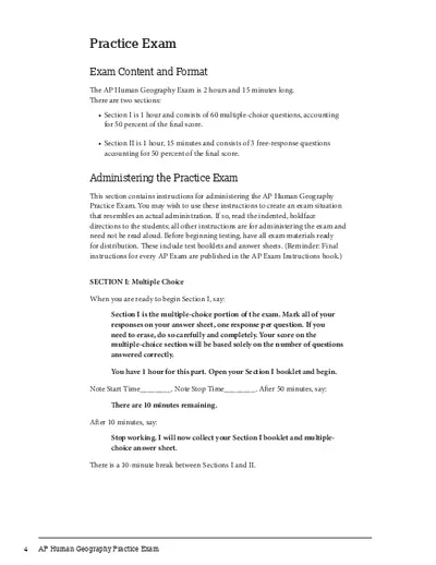 Ap Human Geography 2020 Practice Exam And Notes MCQ