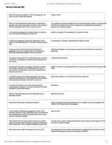 AP Lang Unit 6 MCQ Progress Check