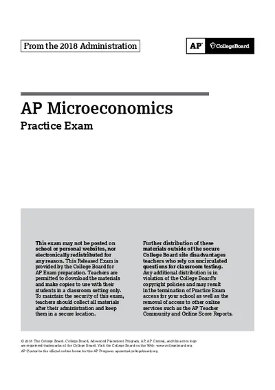 AP Microeconomics Practice Exam