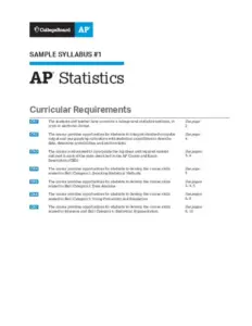 Ap Statistics Sample Syllabus 1