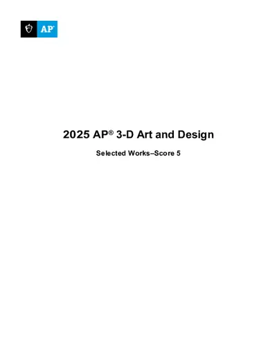 Ap25 3d Art And Design Selected Works Score 5