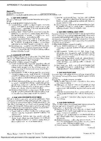 Functional Gait Assessment
