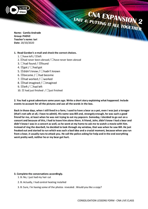 CNA Expansion 2 Unit 4