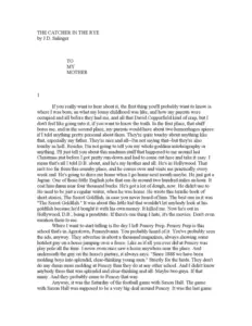 The Catcher In The Rye