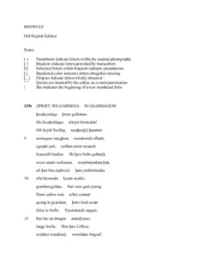 Beowulf: Old English Text Edition