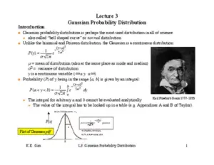 Lecture 3 Gaussian Probability Distribution - Gaussian Curve
