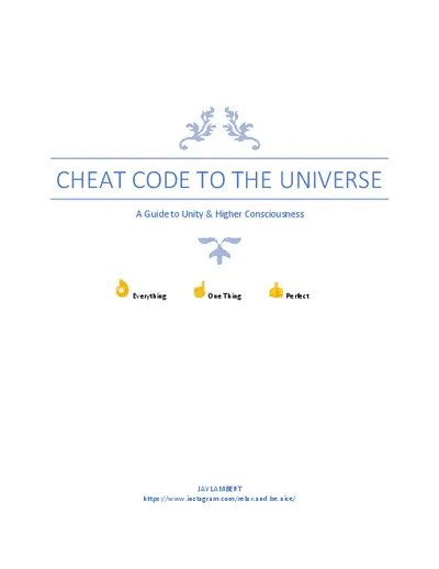Cheat Code To The Universe