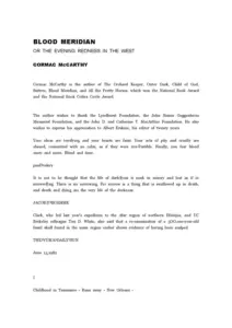 Cormac Mccarthy The Blood Meridian