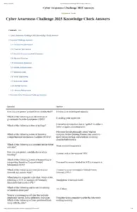 Cyber Awareness Challenge 2025 Answers