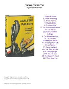 The Maltese Falcon Novel by Samuel Dashiell Hammett