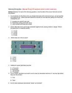 Defensive Driving Quiz