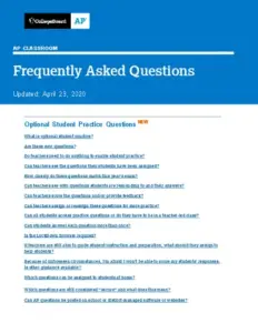 AP CLASSROOM Frequently Asked Questions