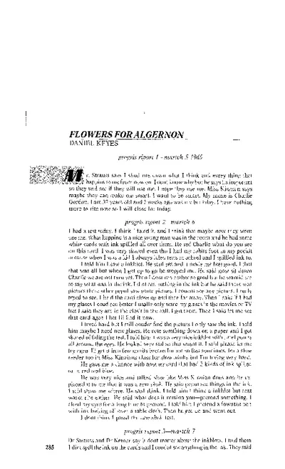 Flowers for Algernon (Short story)